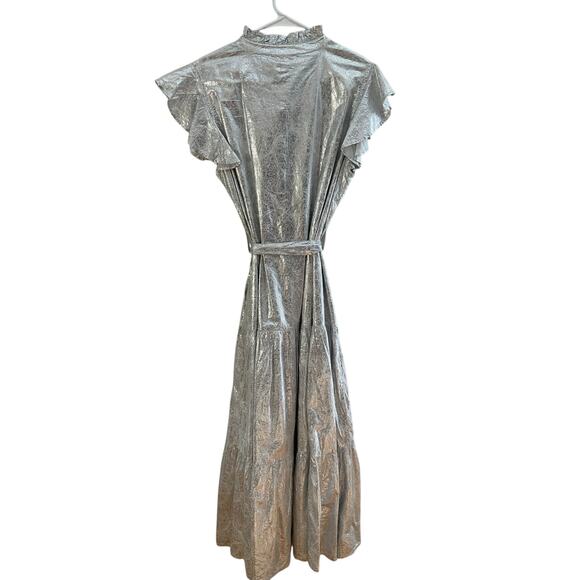 jude connally eliza dress silver nwt size large - Picture 5 of 9